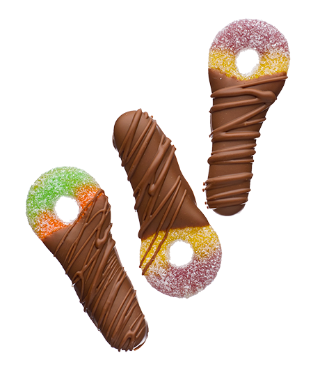Chocolate dipped sour keys